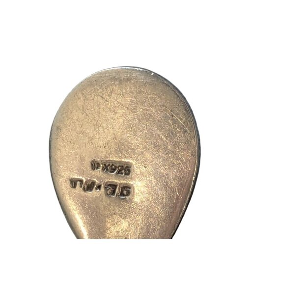 Sterling Silver Teardrop Black Onyx Pendant With Beveled Bail For Chain Jewelry - Picture 2 of 9